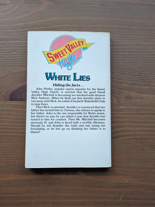 White Lies (Sweet Valley High #52) by Francine Pascal - Vintage Paperback