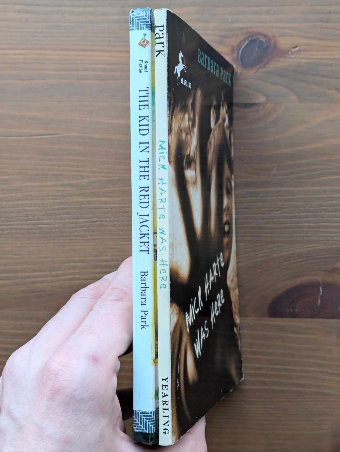 Barbara Park 2-pack Vintage Books (Kid in the Red Jacket, Mick Harte Was Here)