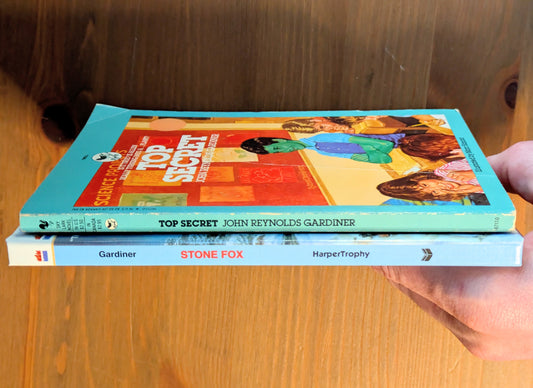 John Reynolds Gardiner 2-Pack Books: Stone Fox, Top Secret (Vintage Paperbacks)