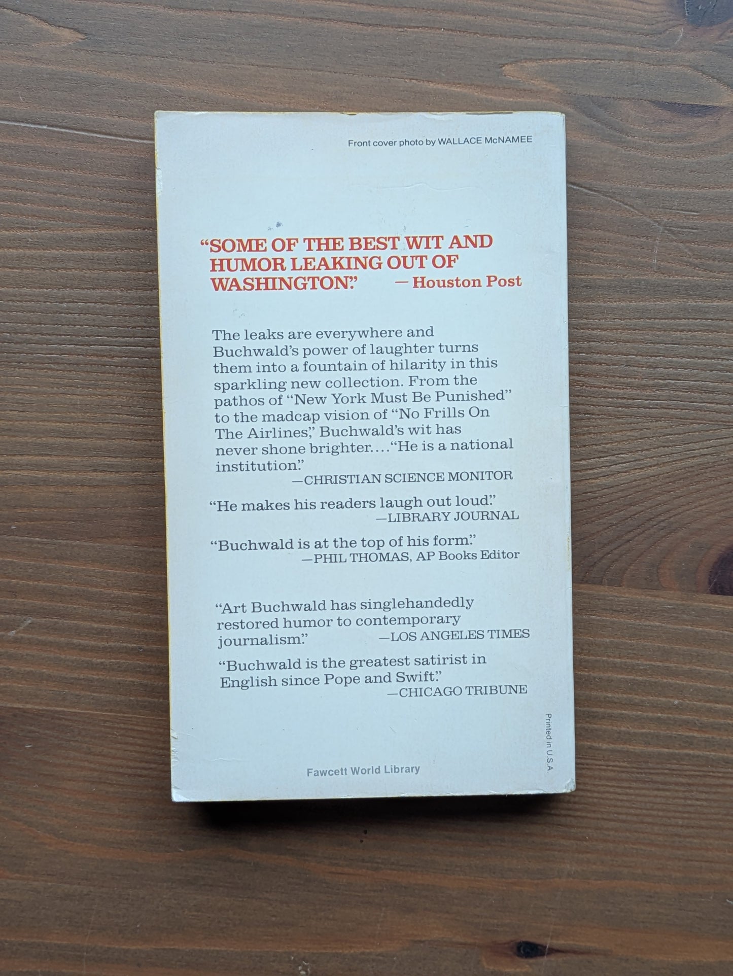 Washington Is Leaking (Vintage Paperback) by Art Buchwald