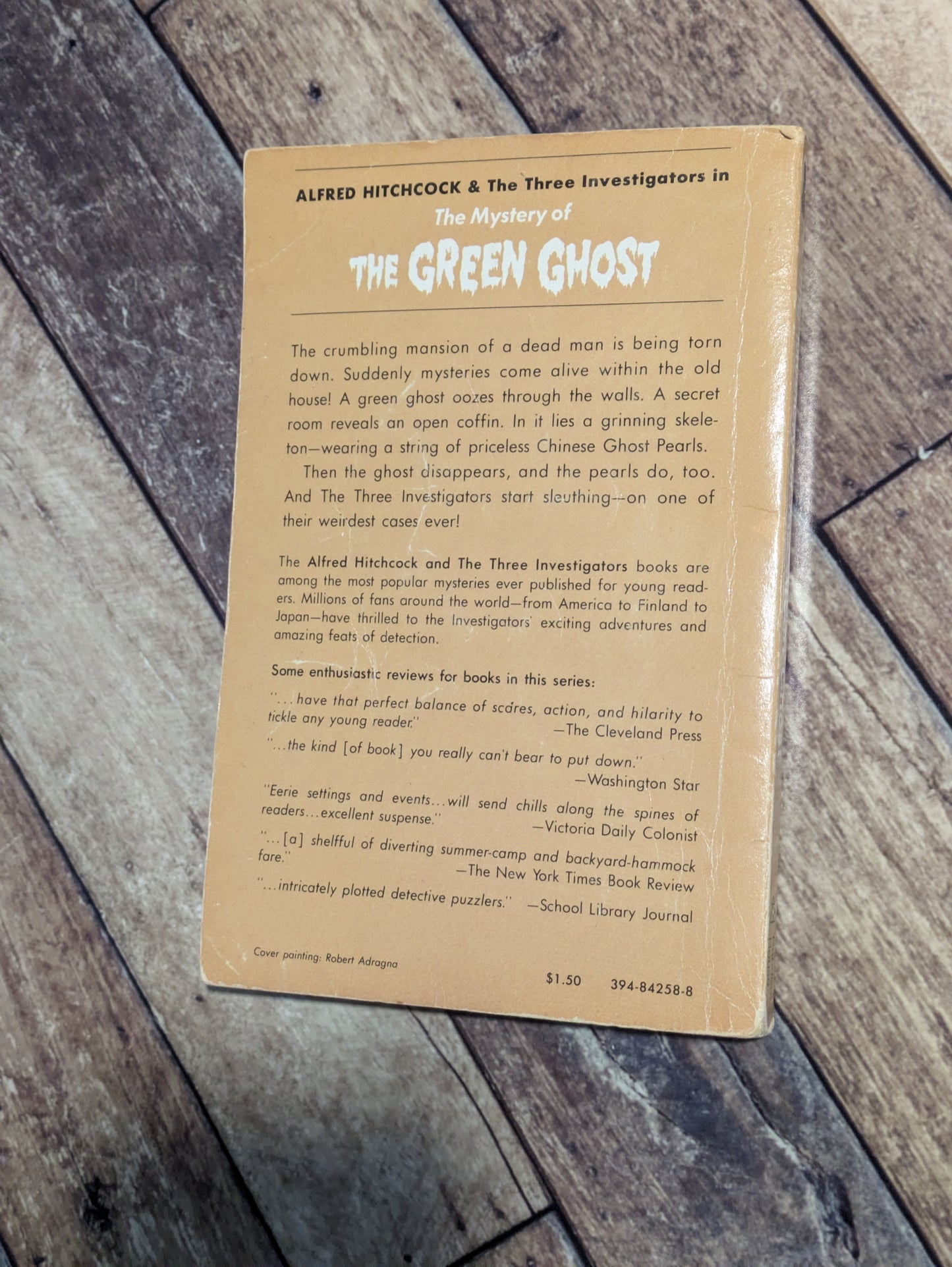 Mystery of the Green Ghost (Alfred Hitchcock & The Three Investigators #4) by Robert Arthur - Vintage Paperback