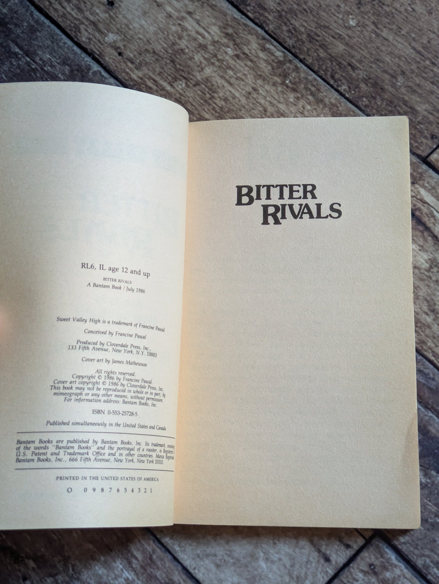 Bitter Rivals (Sweet Valley High #29) by Francine Pascal, Kate William