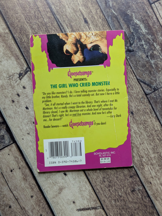 Girl Who Cried Monster, The (Goosebumps Presents #1) by R.L. Stine - Vintage Paperback
