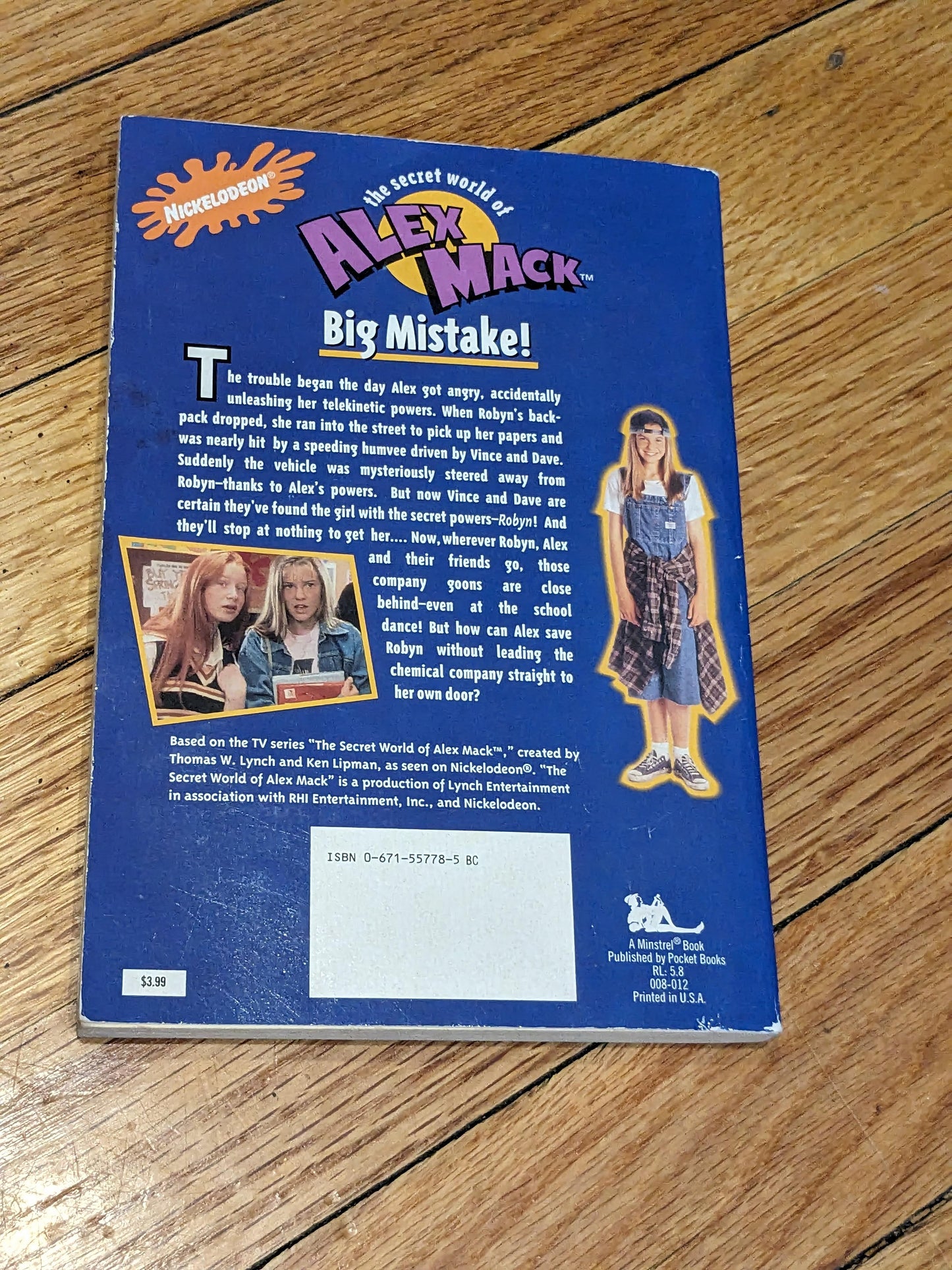 ALEX MACK Rare Vintage Paperback - Nickelodeon The Secret World of Alex Mack Book "Mistaken Identity" Fun Find from the 90's, Throwback Read - Asylum Books
