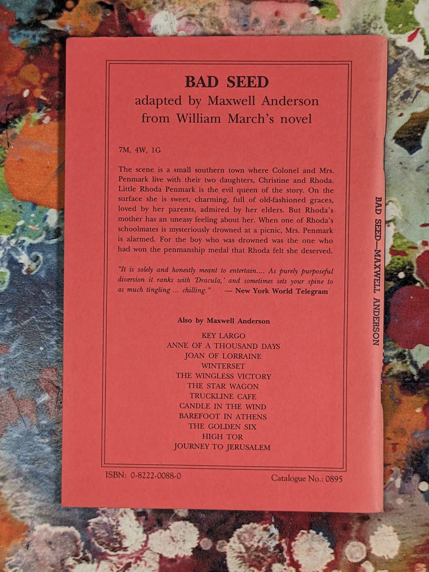 BAD SEED Theatrical Adaptation, Acting Edition Play Script Horror Thriller, Classic Bestseller Broadway Play Based on Book, Creepy Kid Story - Asylum Books