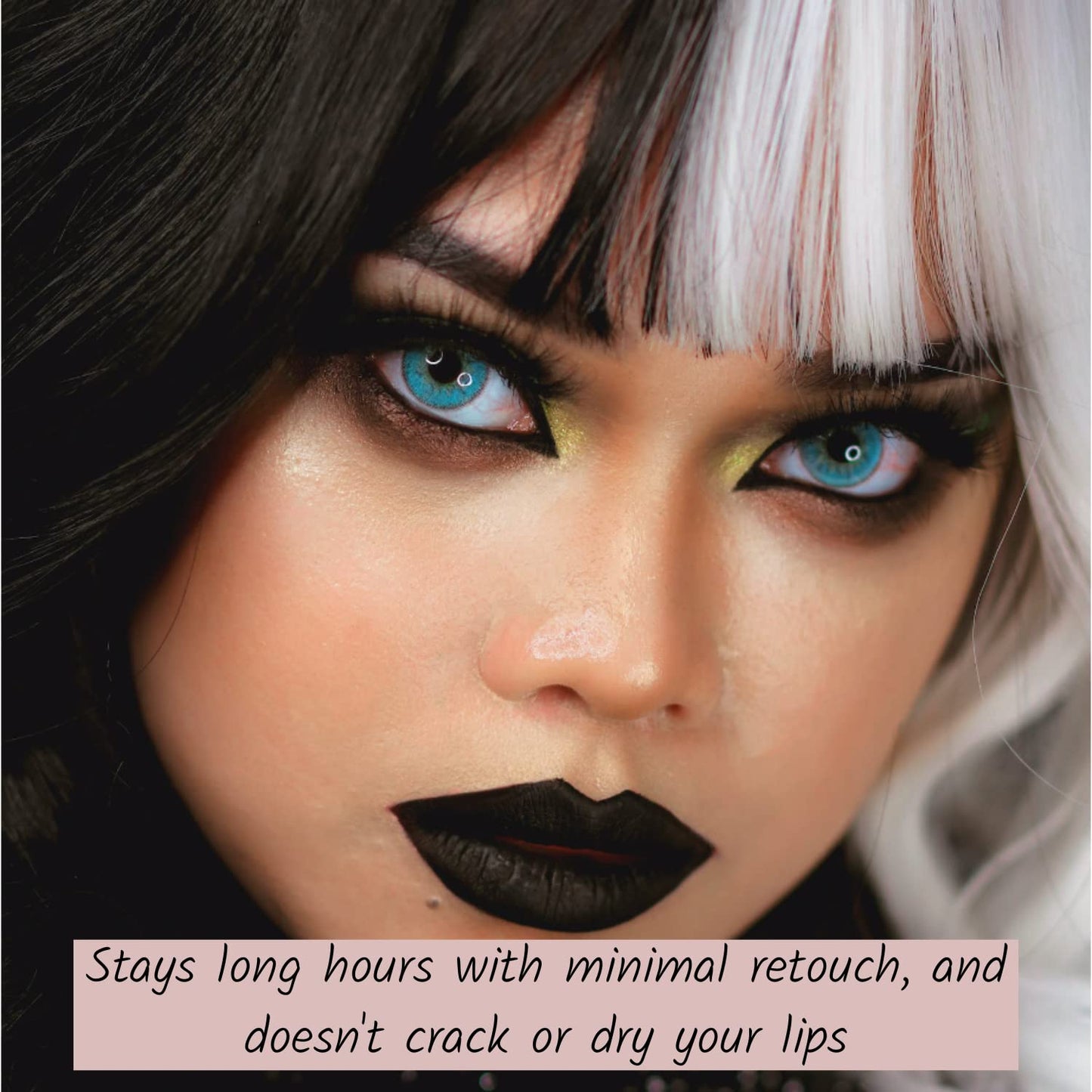 GOTHIC BLACK LIP Party Matte Glaze Personality Color Lips Gloss Black Lip Non-stick Kiss Proof Long Lasting Lip Paint, Halloween, Spooky - Asylum Books