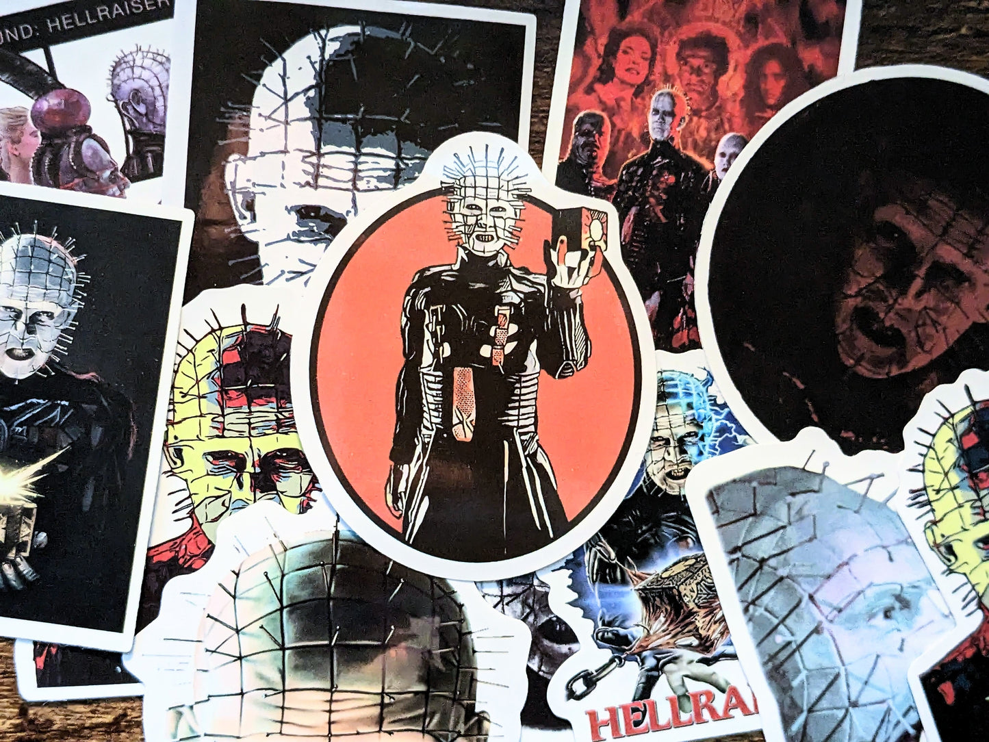 HELLRAISER and Pinhead Movie Stickers (Approx 2x2 Indoor/Outdoor Decals) - Asylum Books