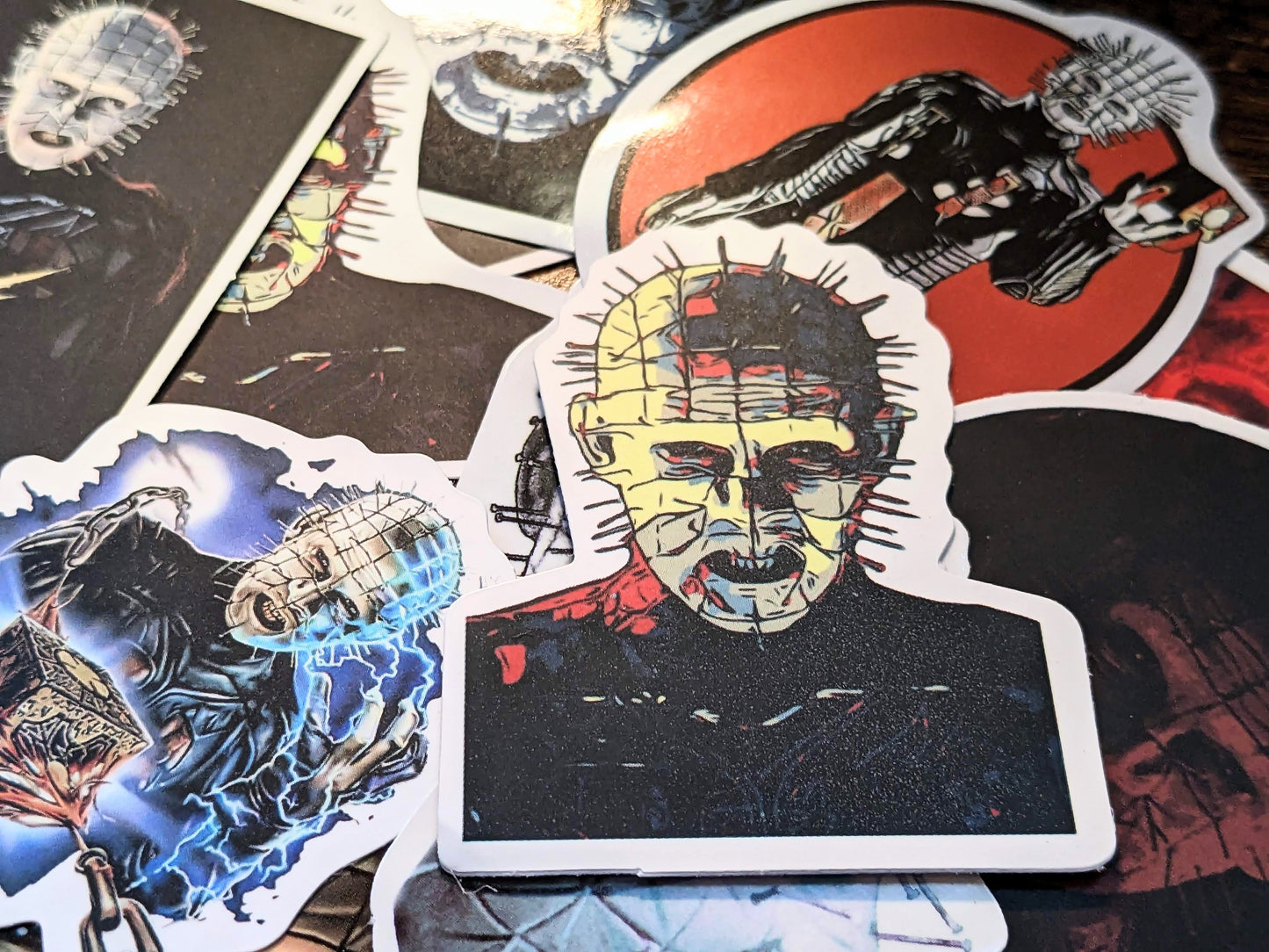 HELLRAISER and Pinhead Movie Stickers (Approx 2x2 Indoor/Outdoor Decals) - Asylum Books