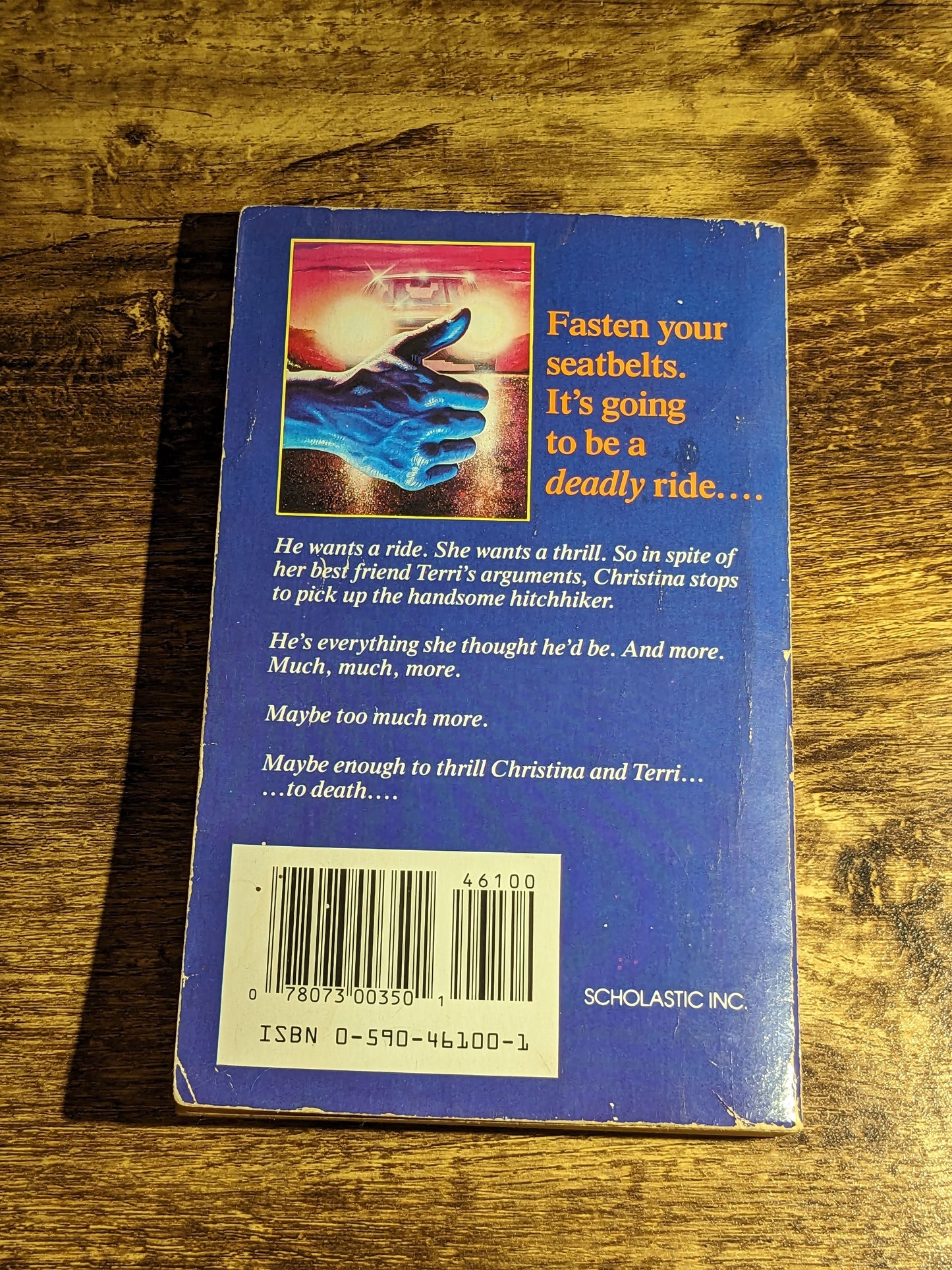 HITCHHIKER, THE - Vintage RL Stine Horror Paperback, 90s Teen Point Horror Thriller, Bestselling Novel, Spooky Scary Halloween Gift Throwback - Asylum Books