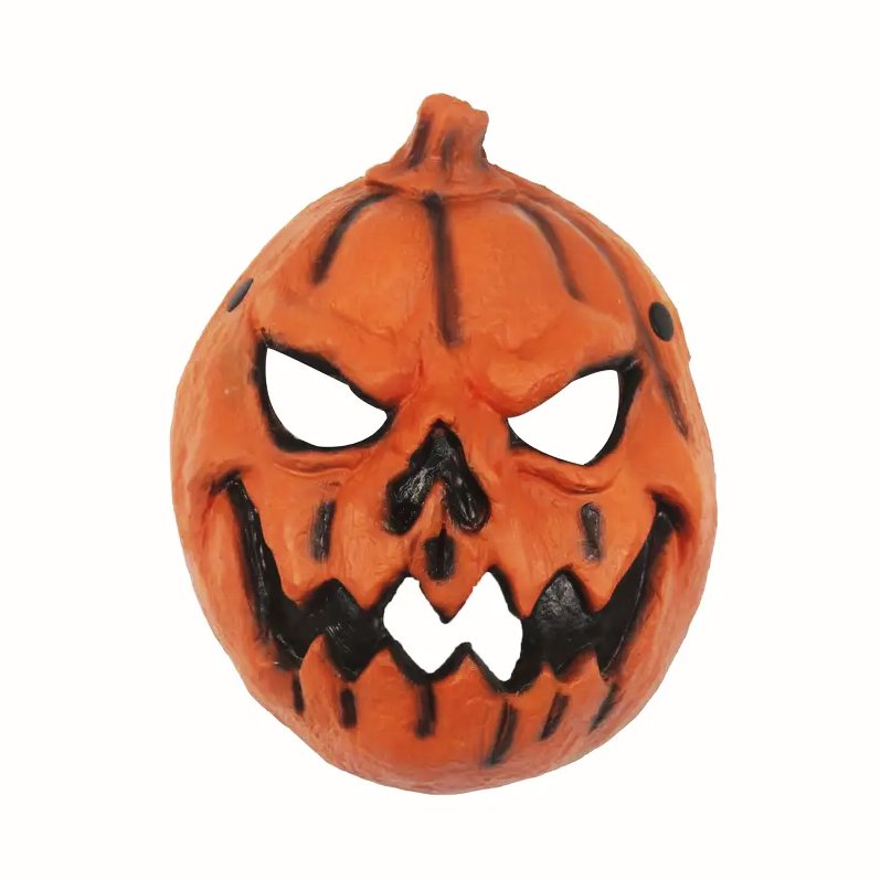 Jack-O-Lantern EVIL PUMPKIN MASK SCARY Creepy Halloween Costume Cosplay - Asylum Books