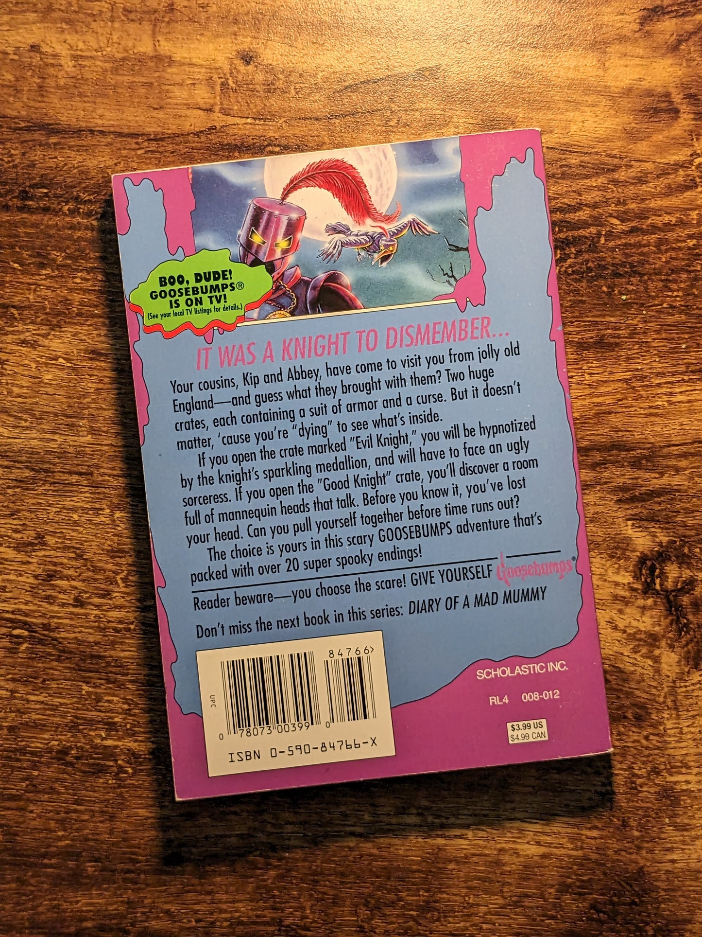 Knight in Screaming Armor (Give Yourself Goosebumps #9) R.L. Stine Vintage Paperback - Asylum Books