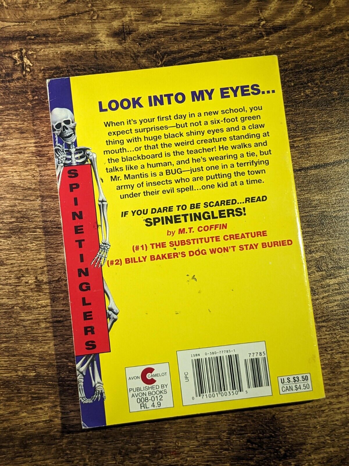 My Teacher's a Bug (Spinetinglers #3) by M. T. Coffin - Asylum Books