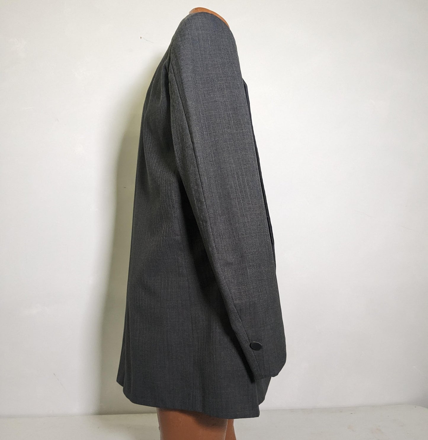 PIERRE CARDIN Vintage Tux Jacket - Gray Men's Designer Couture - One Button Light Pinstripe Tuxedo Jacket, Sizes 40R-50R, Amazing Condtion Rare Finds Gift - Asylum Books
