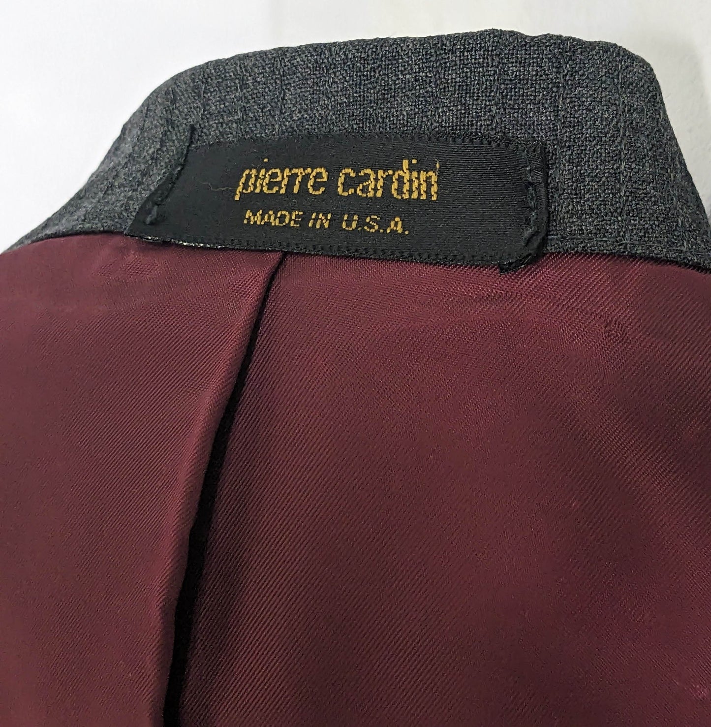 PIERRE CARDIN Vintage Tux Jacket - Gray Men's Designer Couture - One Button Light Pinstripe Tuxedo Jacket, Sizes 40R-50R, Amazing Condtion Rare Finds Gift - Asylum Books