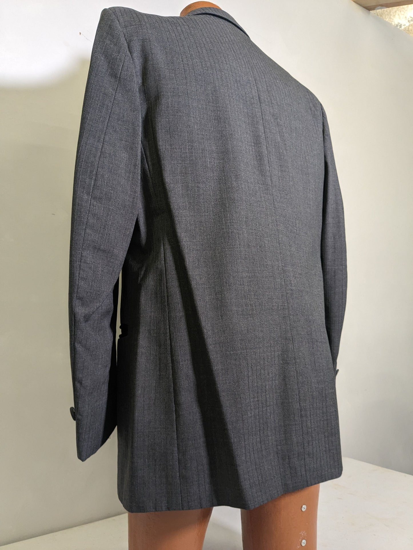 PIERRE CARDIN Vintage Tux Jacket - Gray Men's Designer Couture - One Button Light Pinstripe Tuxedo Jacket, Sizes 40R-50R, Amazing Condtion Rare Finds Gift - Asylum Books