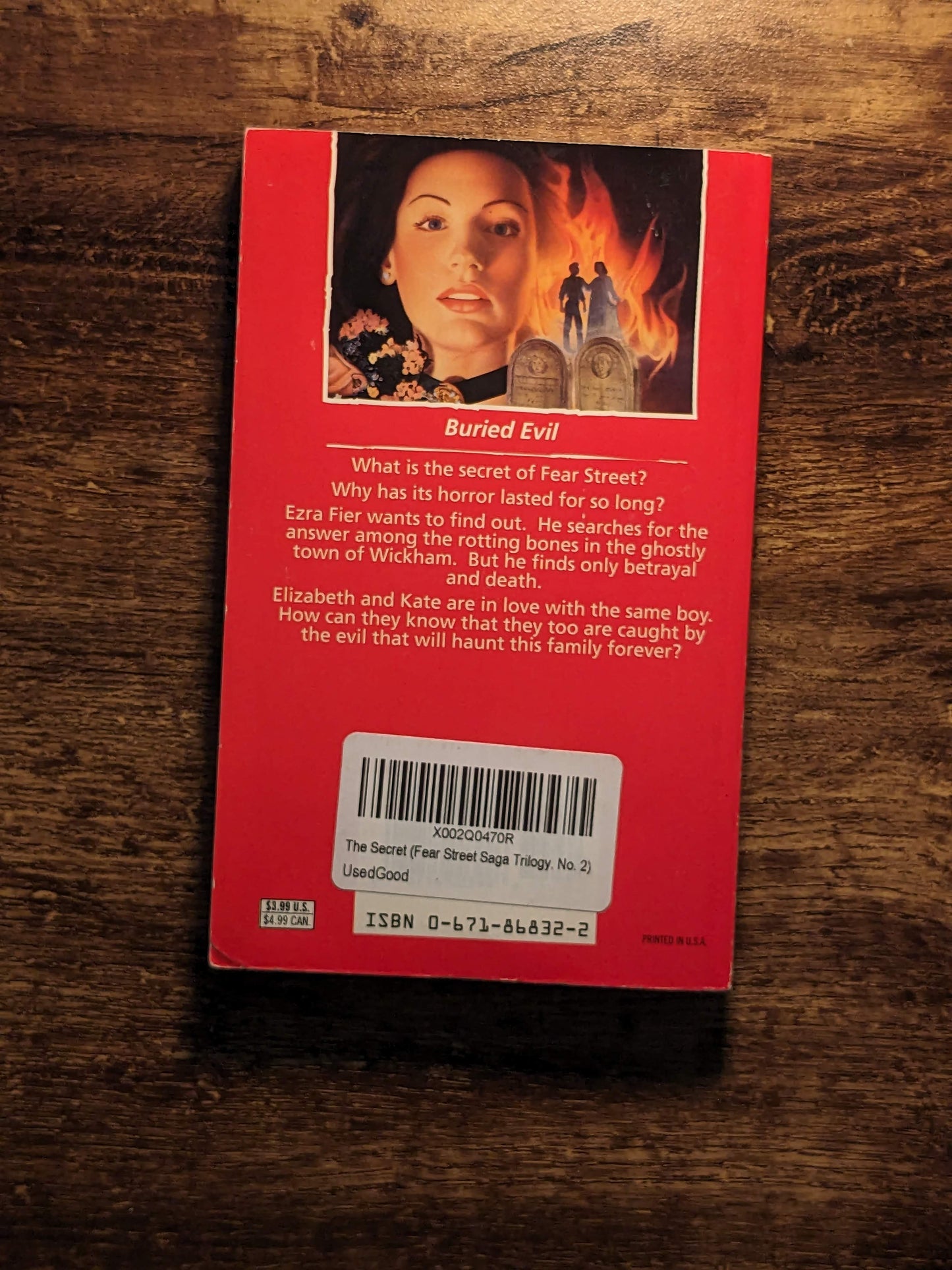 SECRET, THE (Fear Street Saga #2) by R.L. Stine - Vintage Paperback - Asylum Books