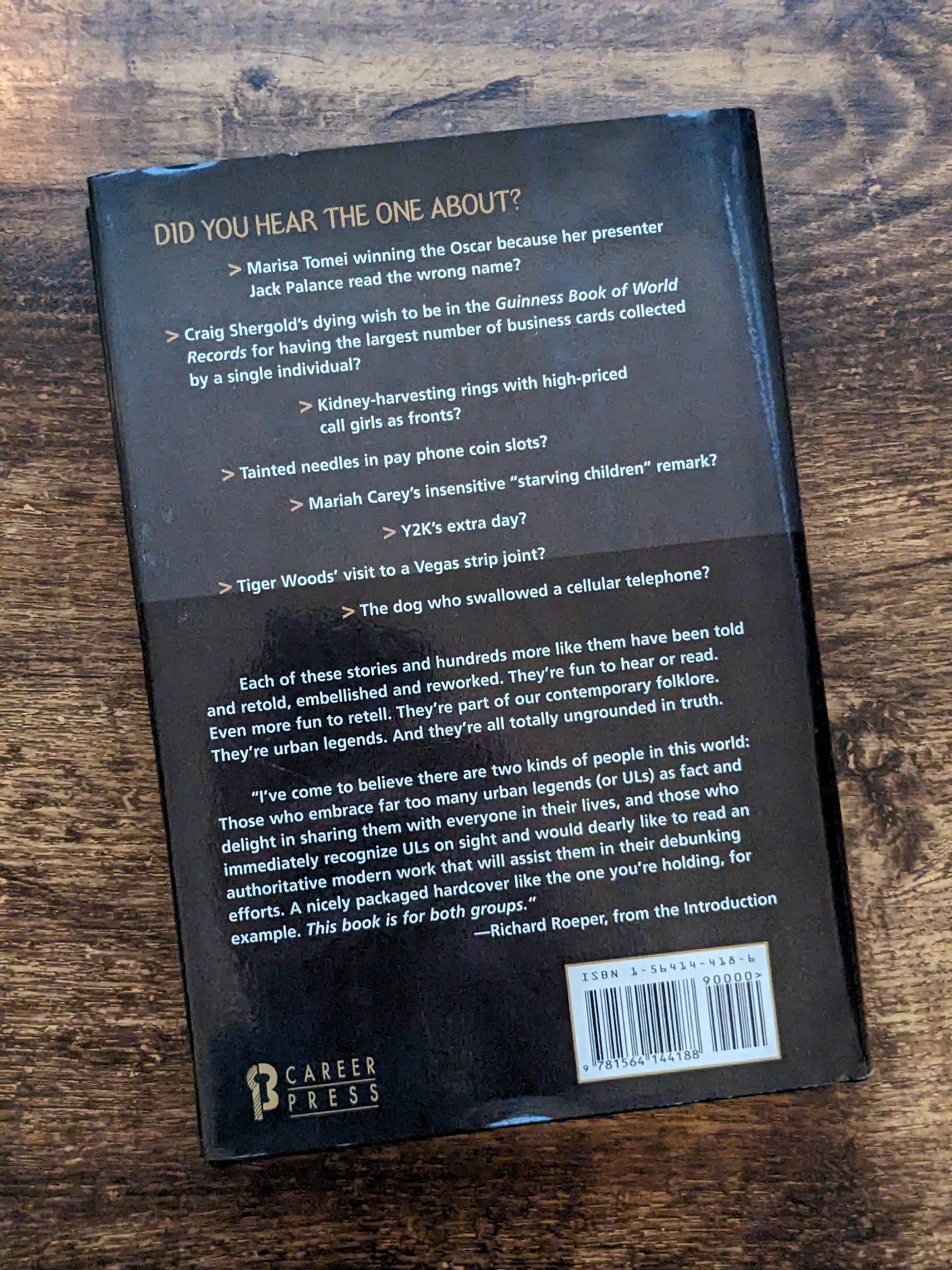 Urban Legends: The Truth Behind All Those Deliciously Entertaining Myths That Are Absolutely, Positively, 100% Not True! by Richard Roeper - Asylum Books