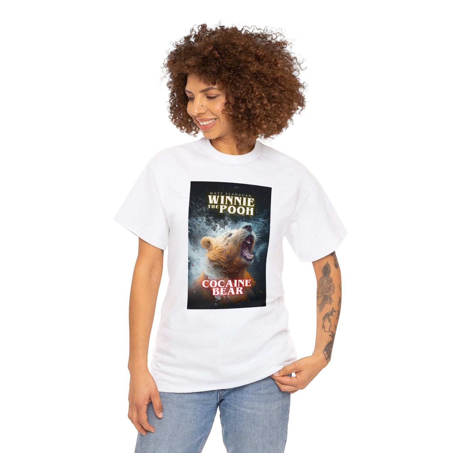 WINNIE the Pooh: COCAINE BEAR T-Shirt (Vintage Retro Style Unisex Tee)