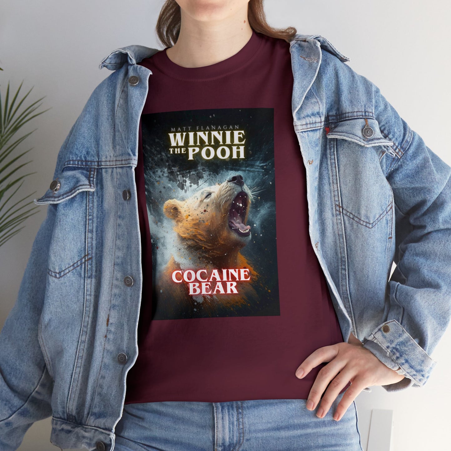 WINNIE the Pooh: COCAINE BEAR T-Shirt (Vintage Retro Style Unisex Tee)