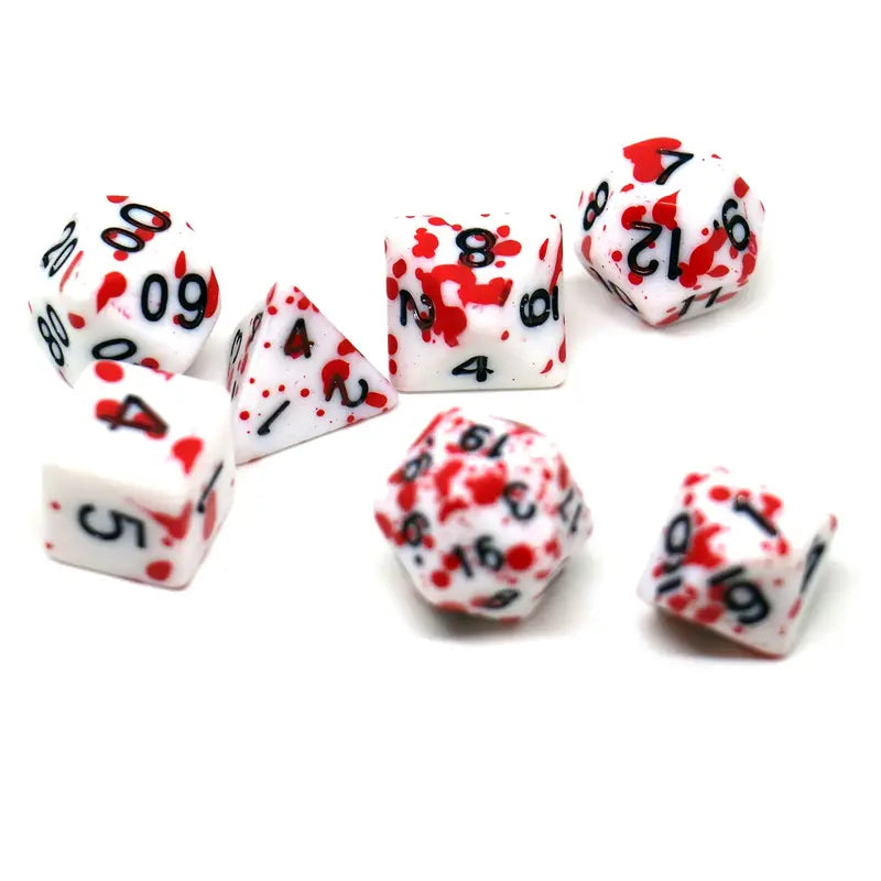 Bloody Dice 7pcs/Set (Role-Play) Various Shapes
