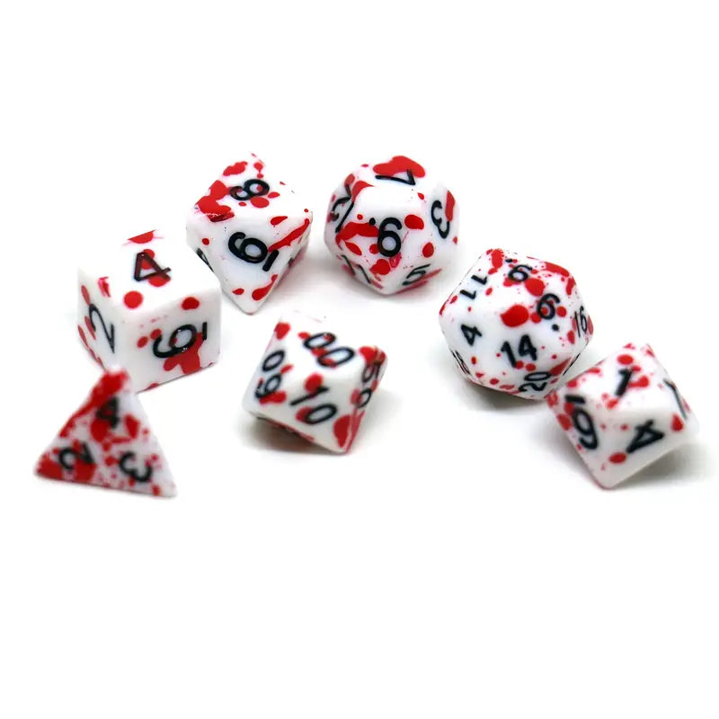 Bloody Dice 7pcs/Set (Role-Play) Various Shapes