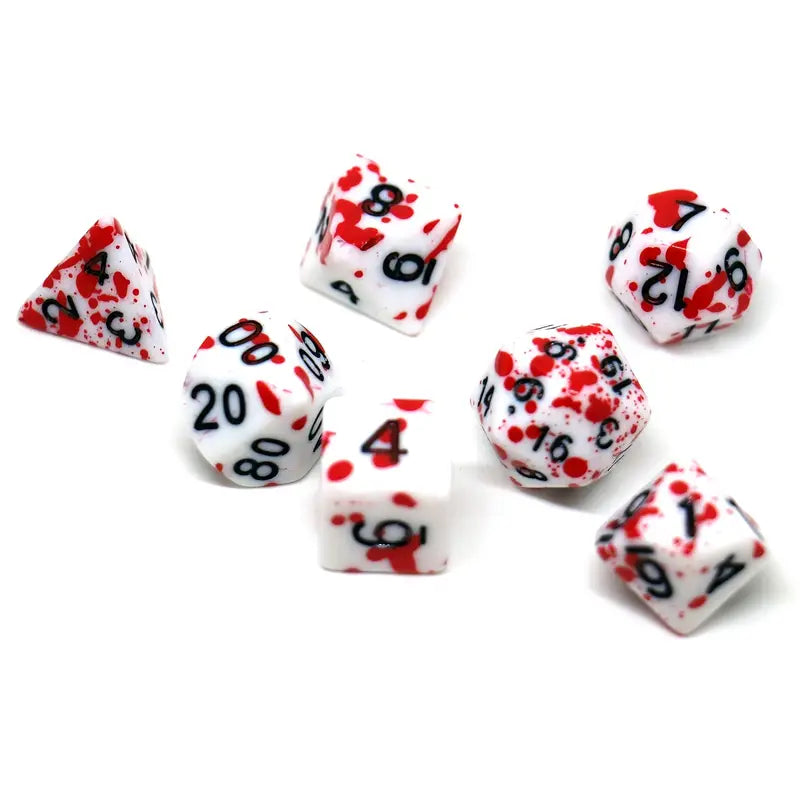 Bloody Dice 7pcs/Set (Role-Play) Various Shapes