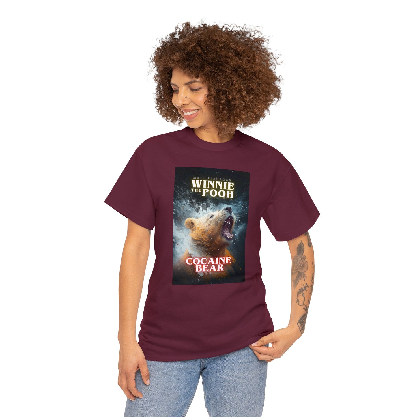 WINNIE the Pooh: COCAINE BEAR T-Shirt (Vintage Retro Style Unisex Tee)