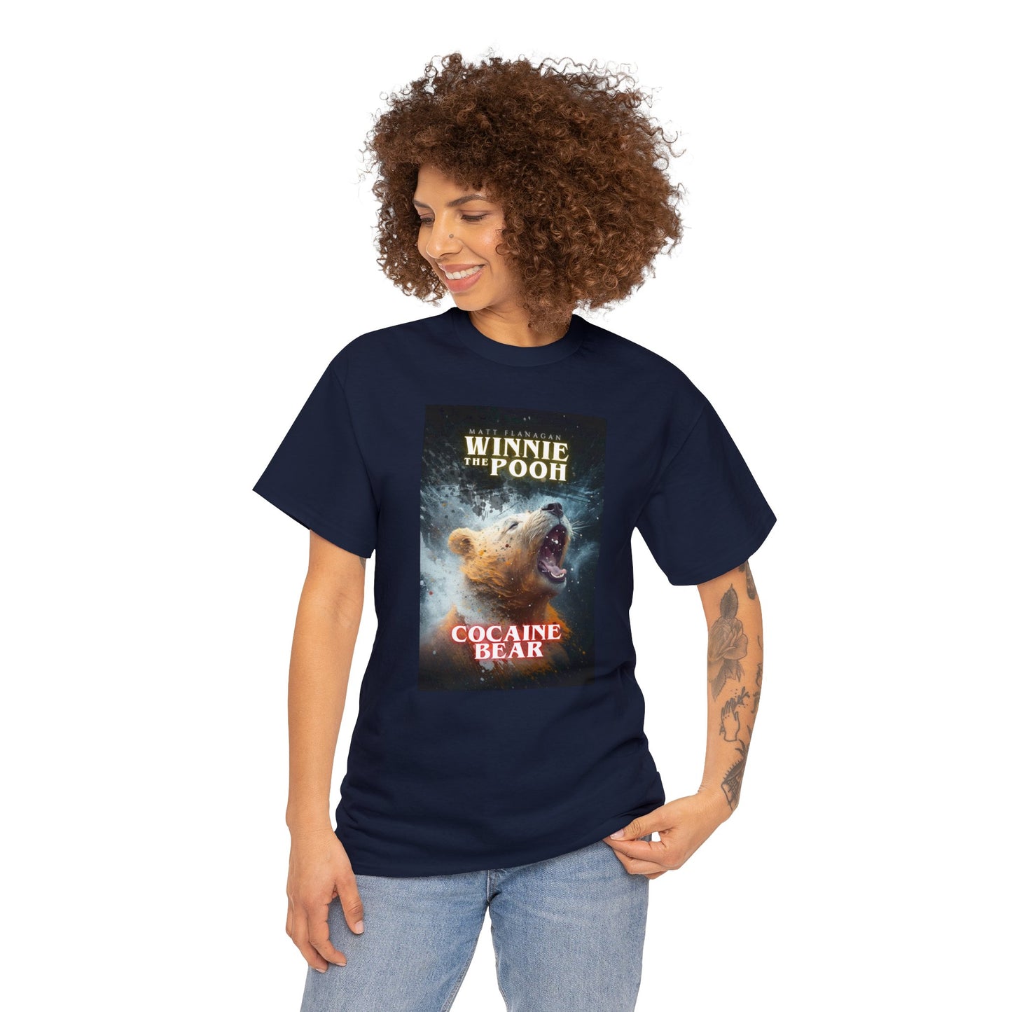 WINNIE the Pooh: COCAINE BEAR T-Shirt (Vintage Retro Style Unisex Tee)