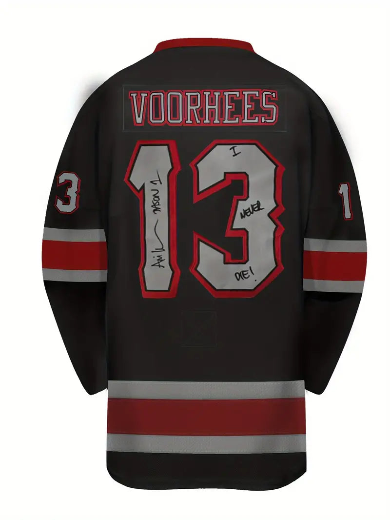 Friday the 13th Hockey Jersey (Jason Voorhees #13) Embroidered Retro Uniform