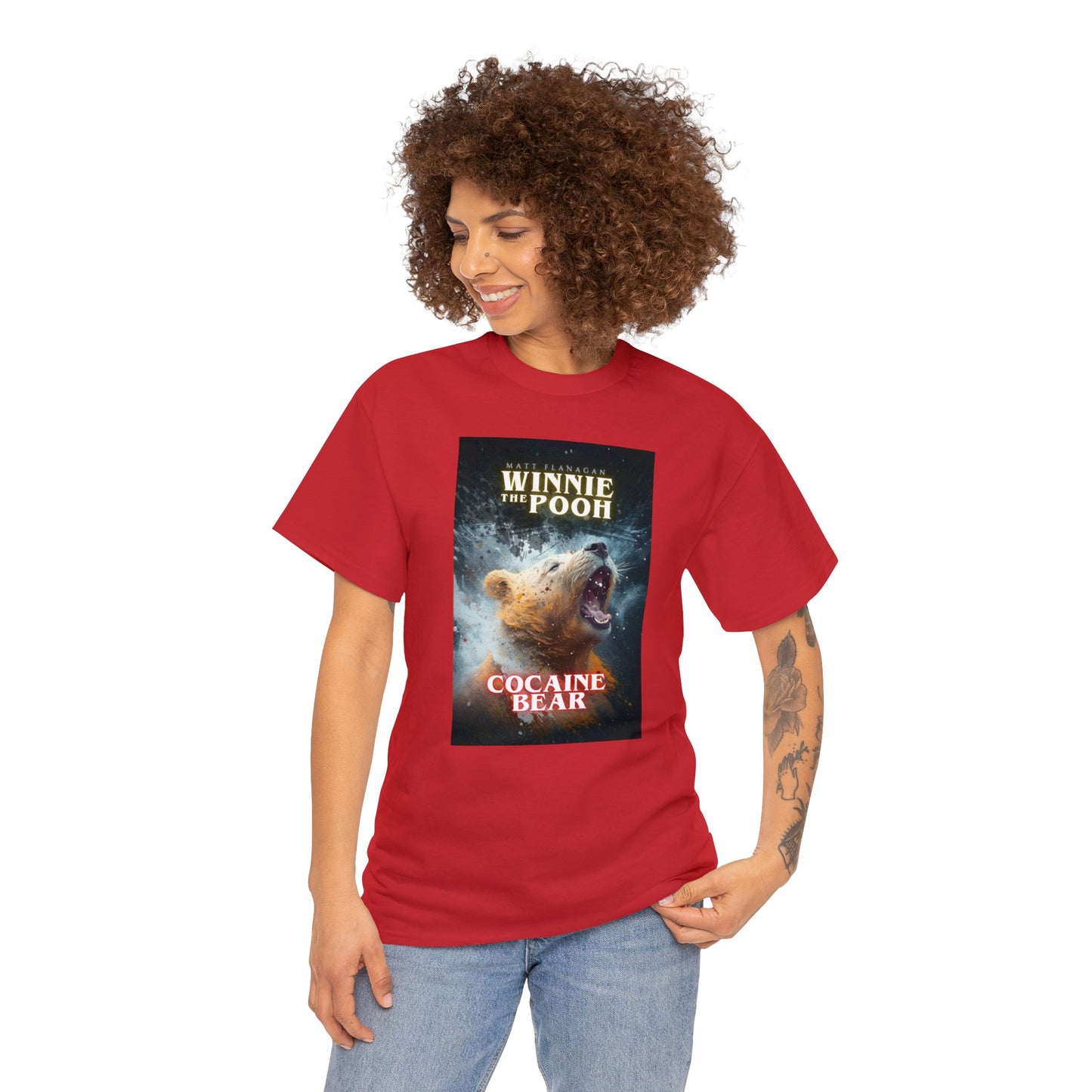 WINNIE the Pooh: COCAINE BEAR T-Shirt (Vintage Retro Style Unisex Tee)