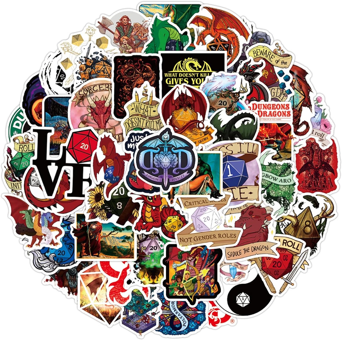 Fantasy Role-Play Game Sticker Set - Indoor/Outdoor Decals