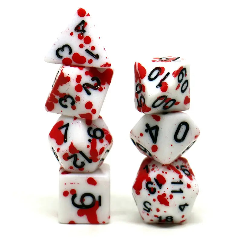 Bloody Dice 7pcs/Set (Role-Play) Various Shapes