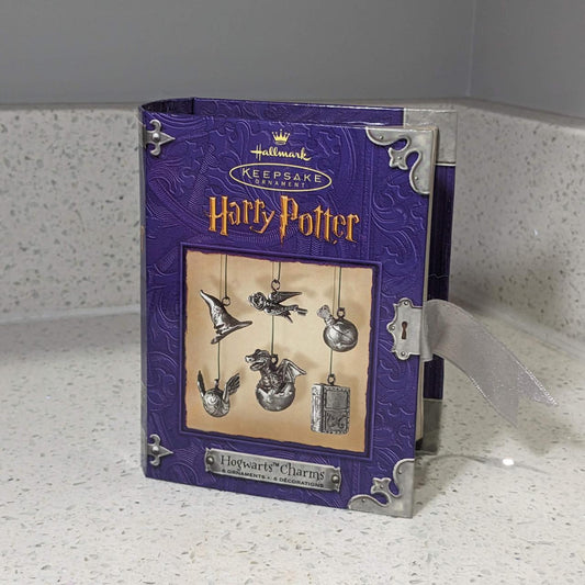 Harry Potter "Hogwarts Charms" Hallmark Keepsakes 2000 Set of 6 Pewter Ornaments