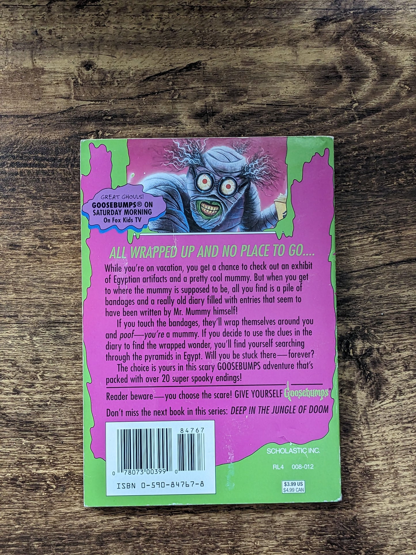 Diary of a Mad Mummy (Give Yourself Goosebumps #10) by R.L. Stine - Vintage Paperback