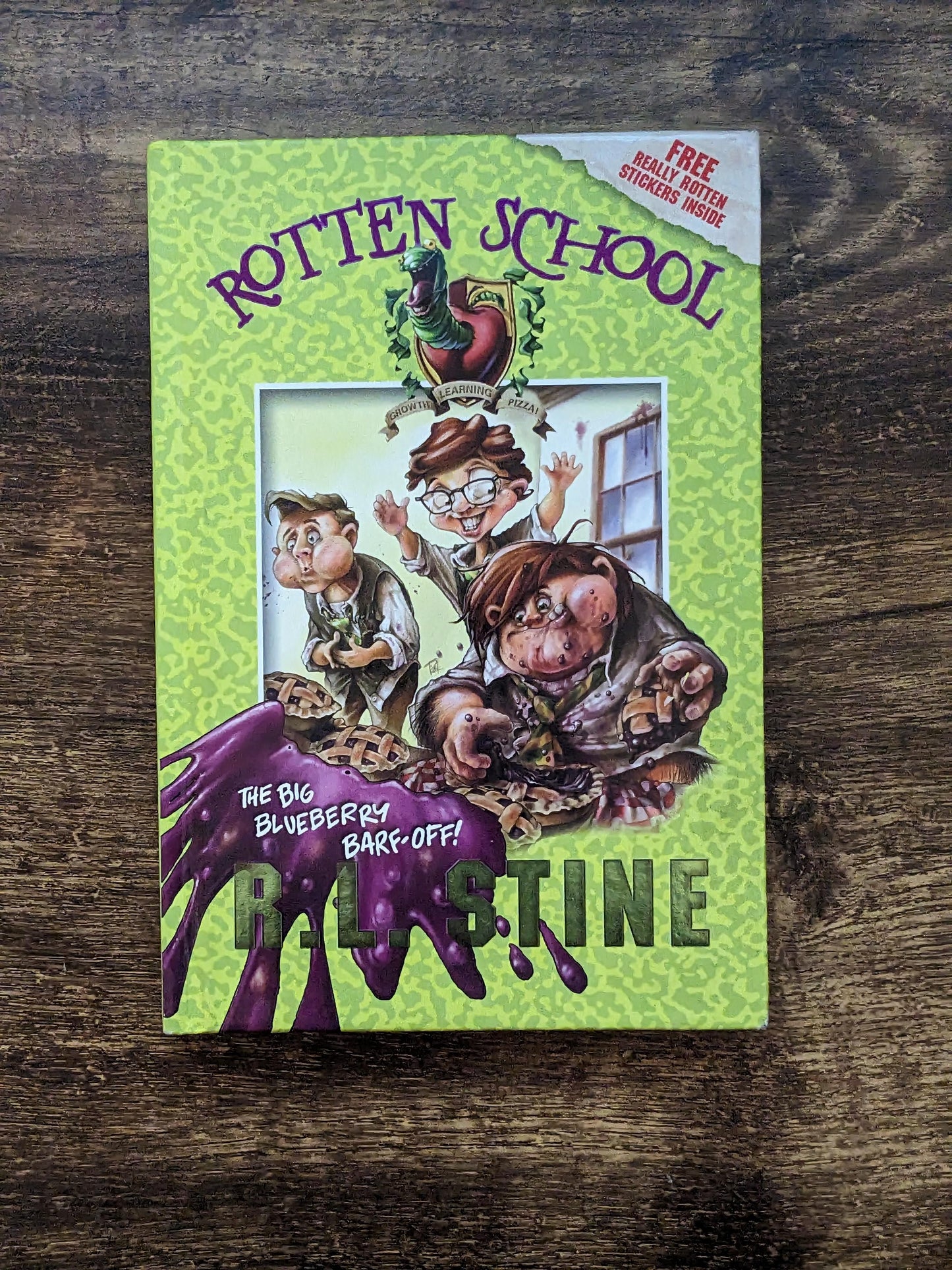 Big Blueberry Barf Off! (Rotten School #1) by R.L. Stine - Hardcover with Stickers Included!