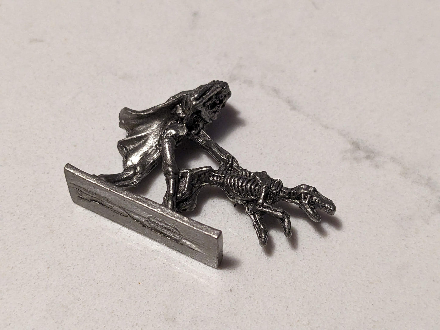 Skeleton & Hell Hound (Dungeons & Dragons Pewter Figurine) - Ral Partha '85 Miniature Figure
