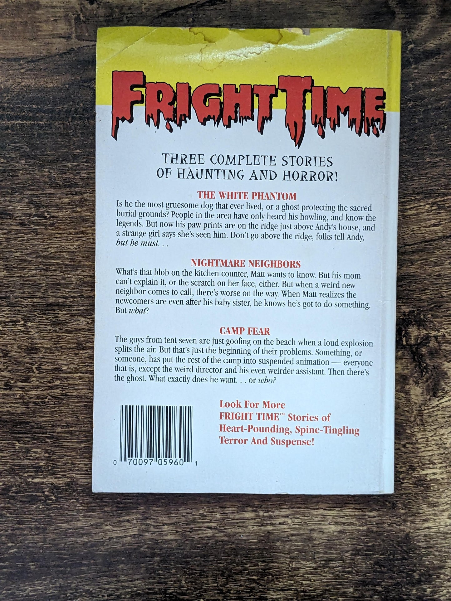 Fright Time #2 (Vintage Paperback Anthology) White Phantom, Nightmare Neighbors, Camp Fear