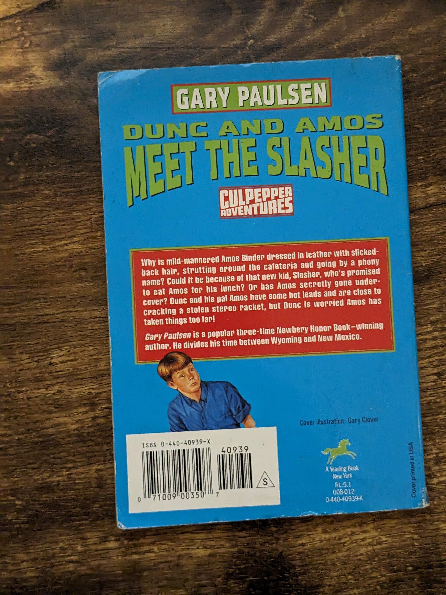 Dunc and Amos Meet the Slasher (Culpepper Adventures #9) by Gary Paulsen - Vintage Paperback