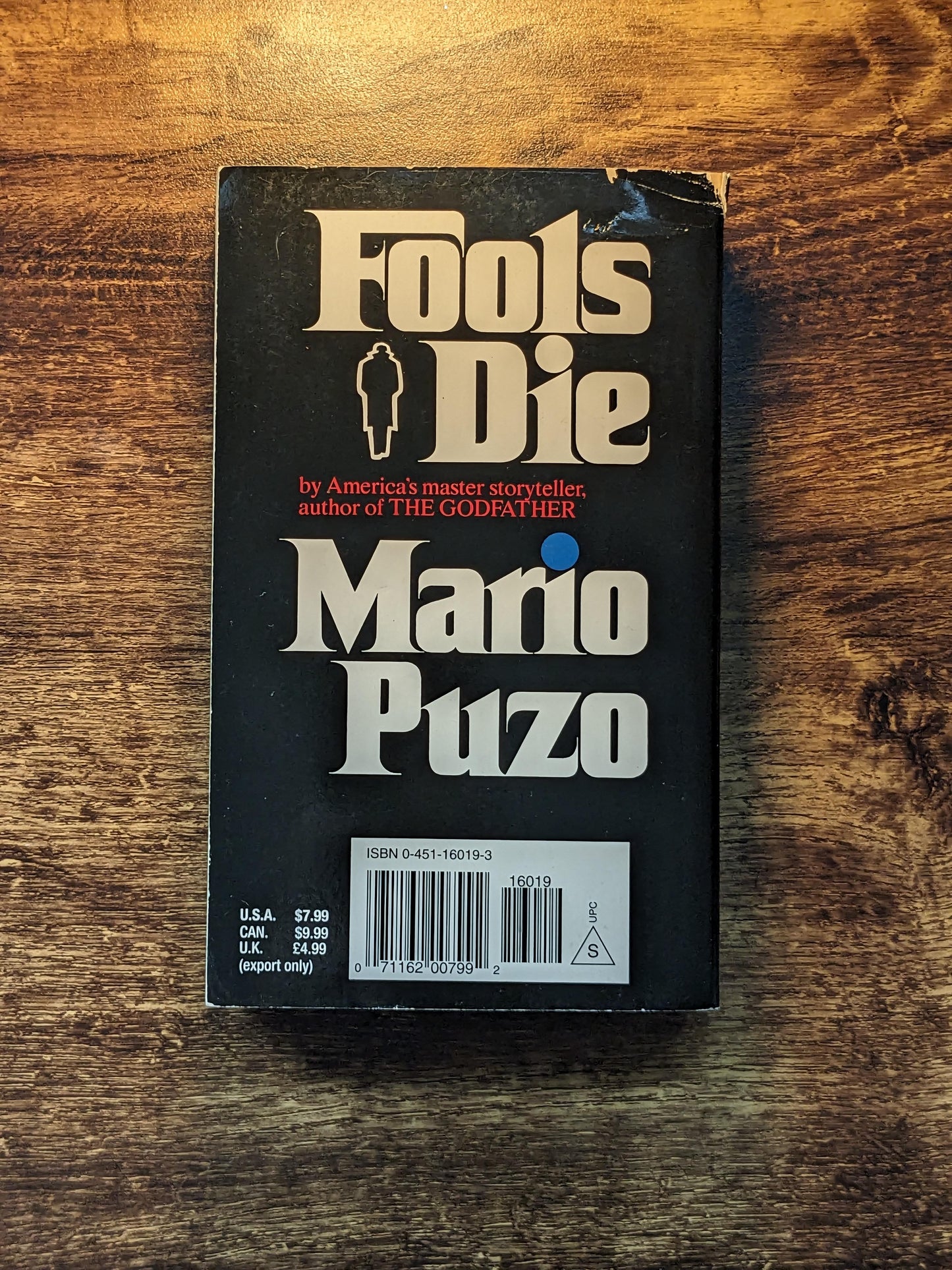 Fools Die (Vintage Paperback) by Mario Puzo - Author of The Godfather