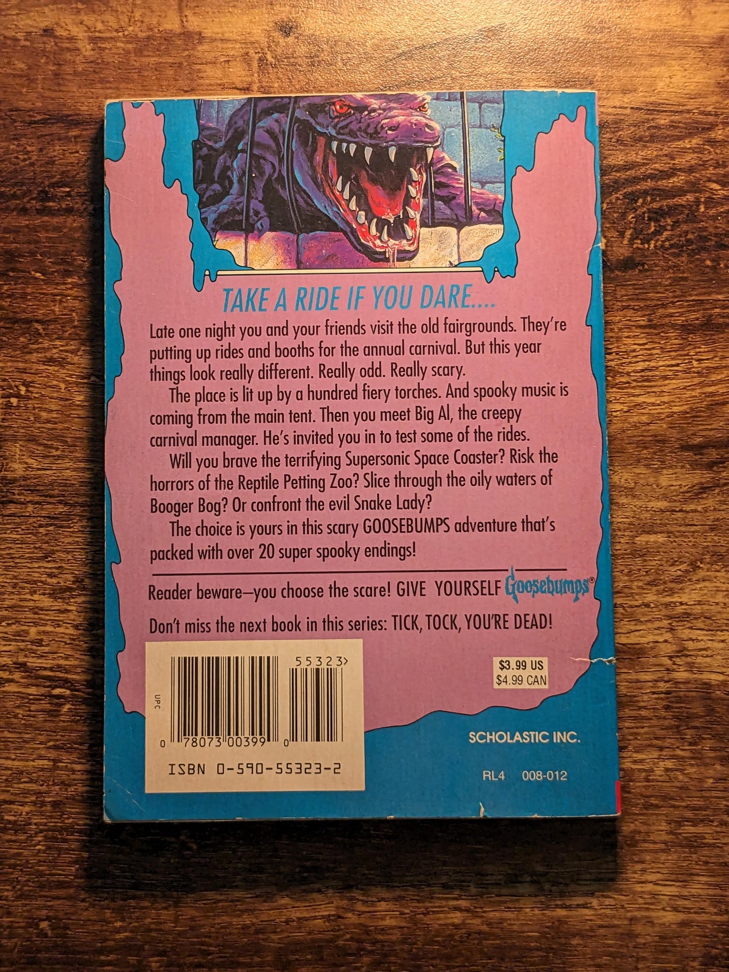 Escape From the Carnival of Horrors (Give Yourself Goosebumps #1) R.L. Stine - Vintage Paperback