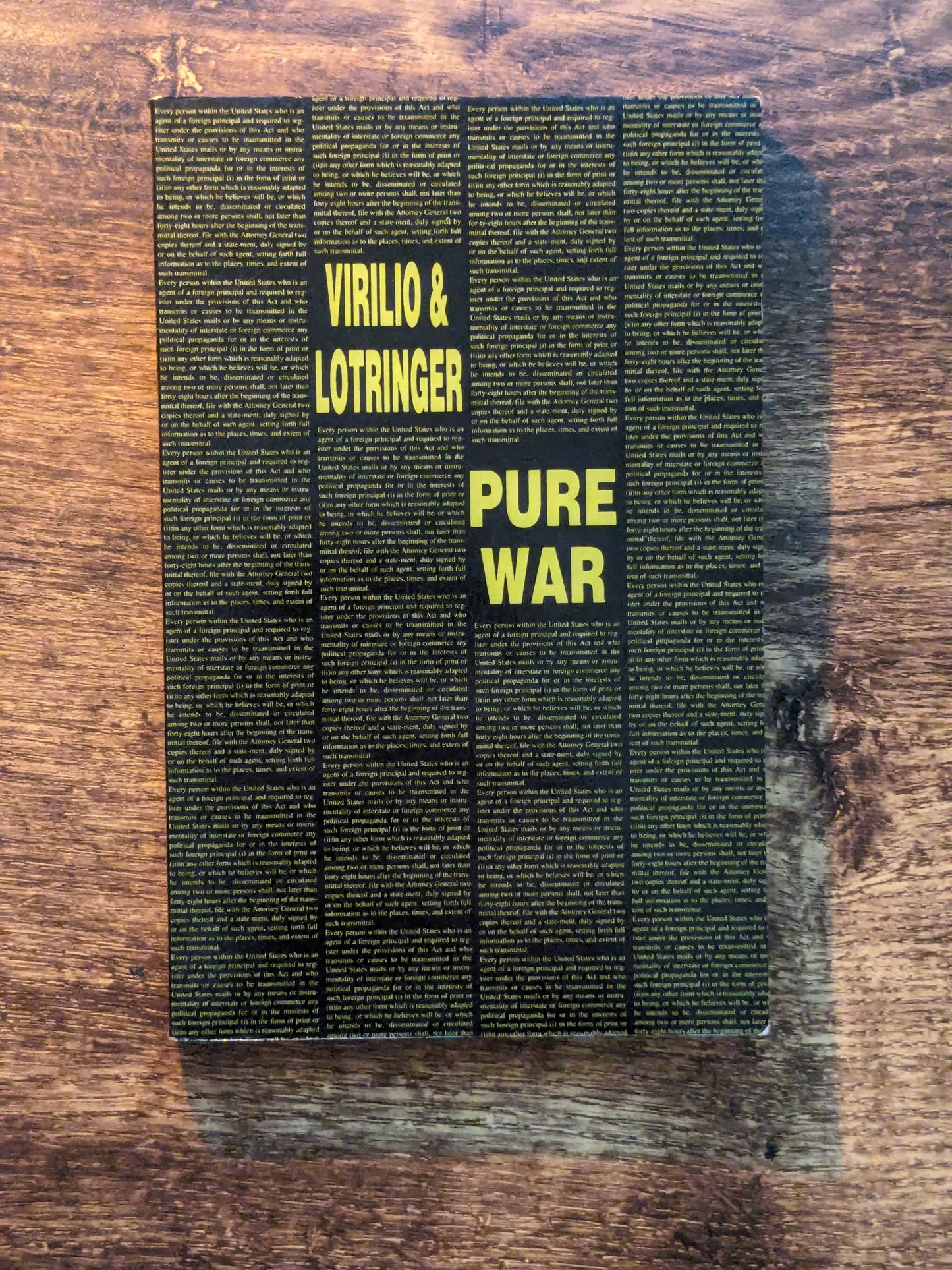 Pure War (Semiotext(e) / Foreign Agents) by Paul Virilio and Sylvère Lotringer