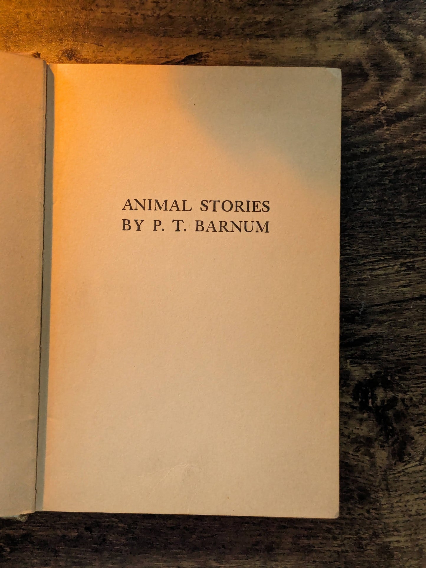 Animal Stories (Rare Vintage Anthology) by P.T. Barnum - Hardcover