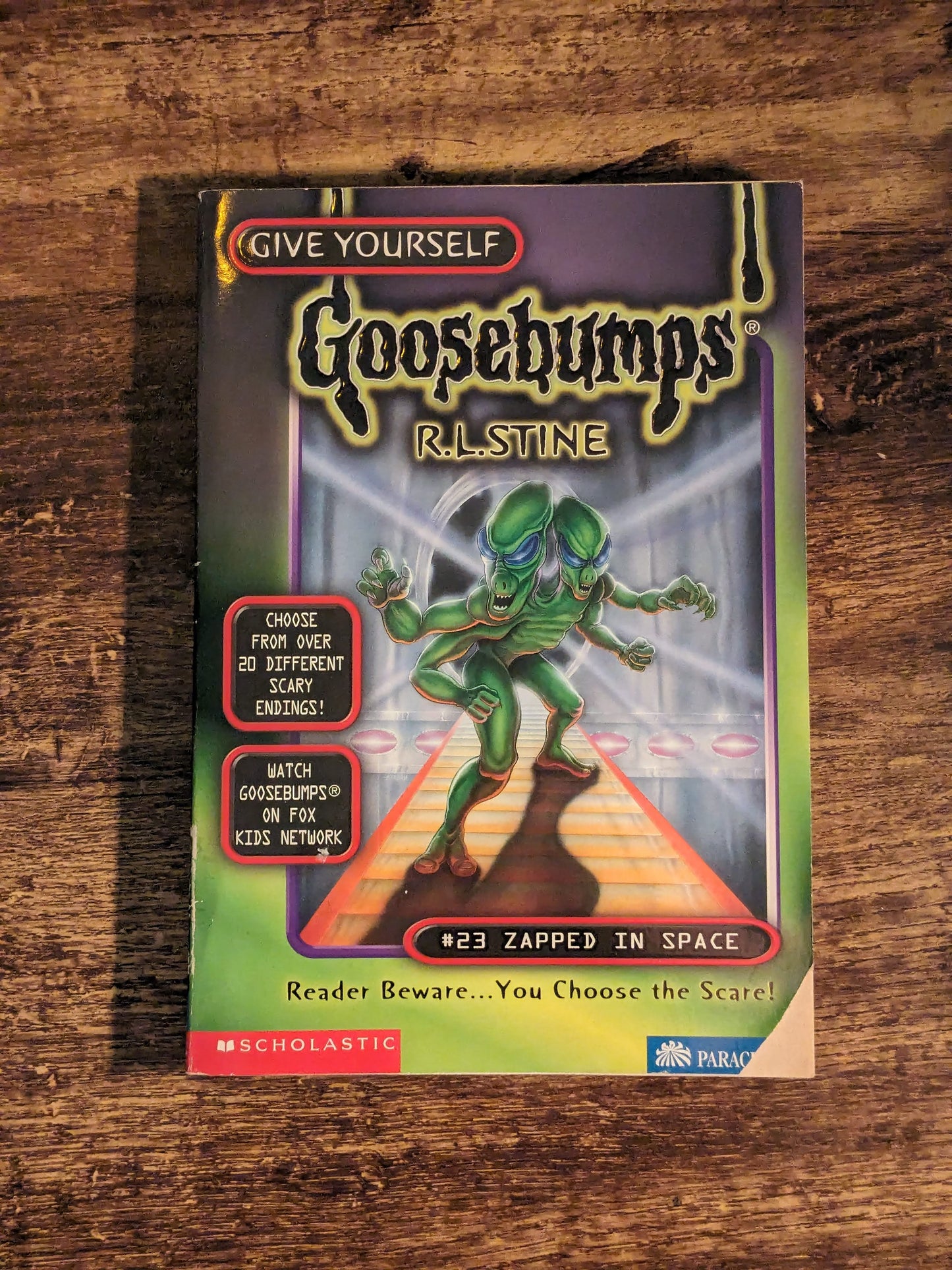 Zapped in Space (Give Yourself Goosebumps #23) by R.L. Stine - Rare Vintage Paperback