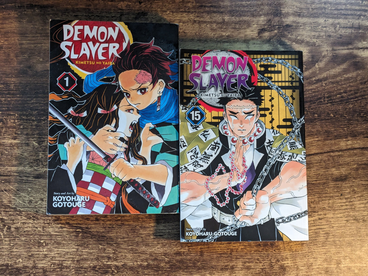 Demon Slayer 2pk - Kimetsu No Yaiba Vol. 1 & 15 Manga Paperbacks