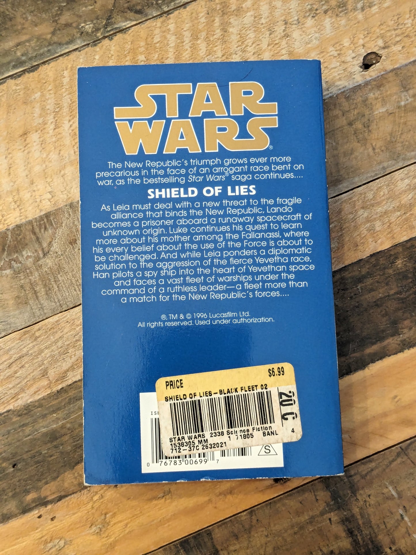 Shield of Lies (Star Wars Black Fleet Crisis #2) by Michael P. Kube-McDowell - Vintage Paperback