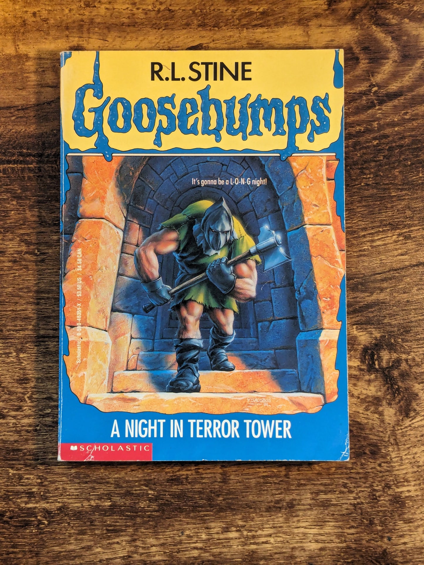 Night in Terror Tower, A (Goosebumps #27) by R.L. Stine - Vintage Paperback