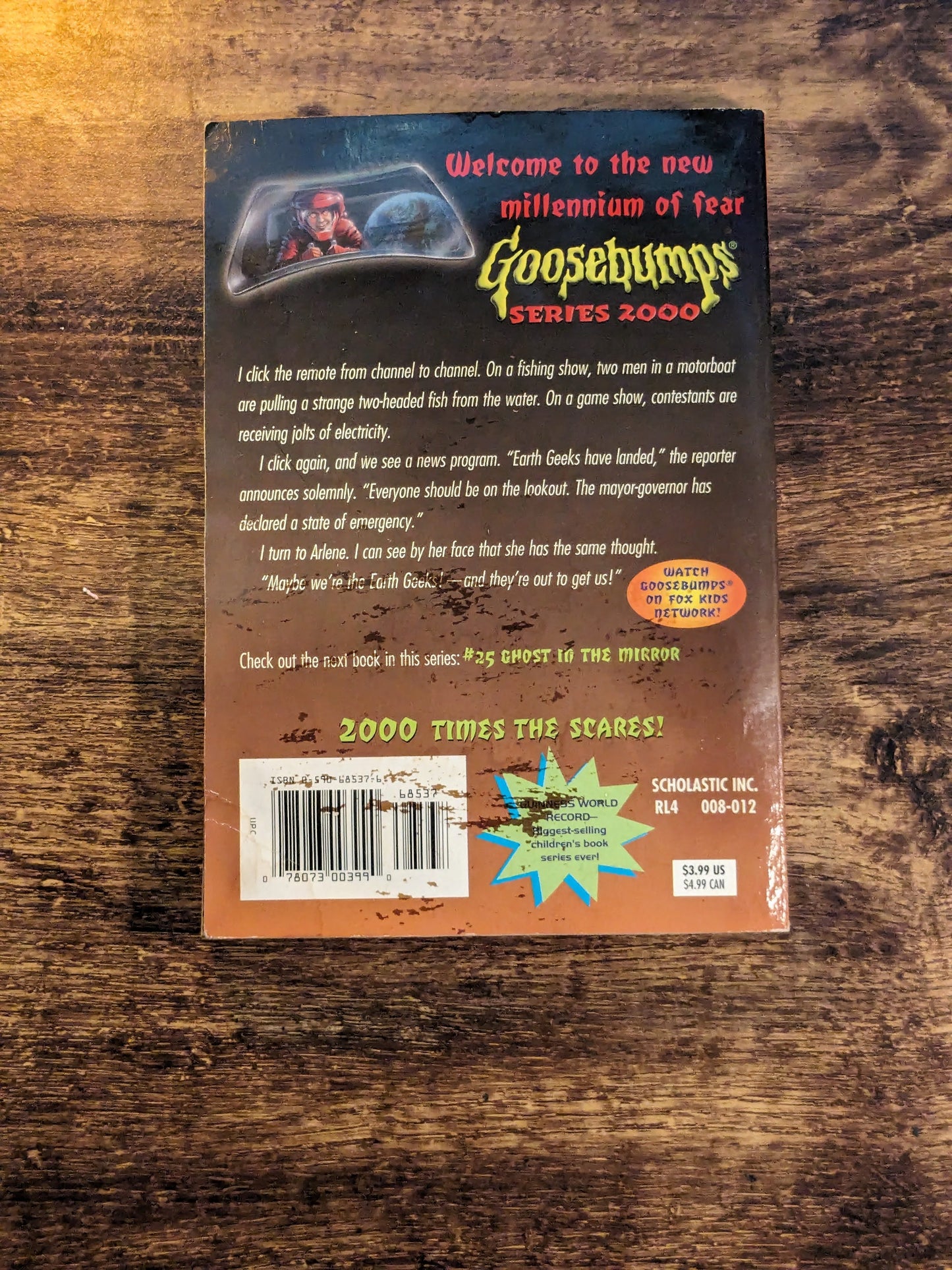 Earth Geeks Must Go! (Goosebumps Series 2000 #24) by R.L. Stine - Vintage Book