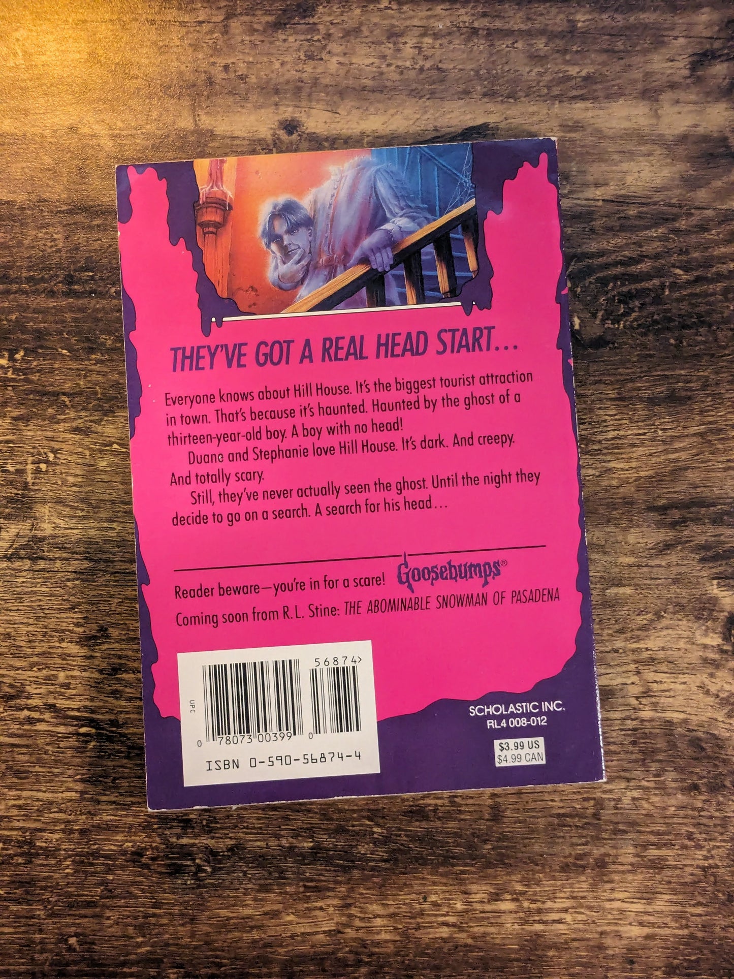 Headless Ghost, The (Goosebumps #37) by R.L. Stine - Vintage Paperback