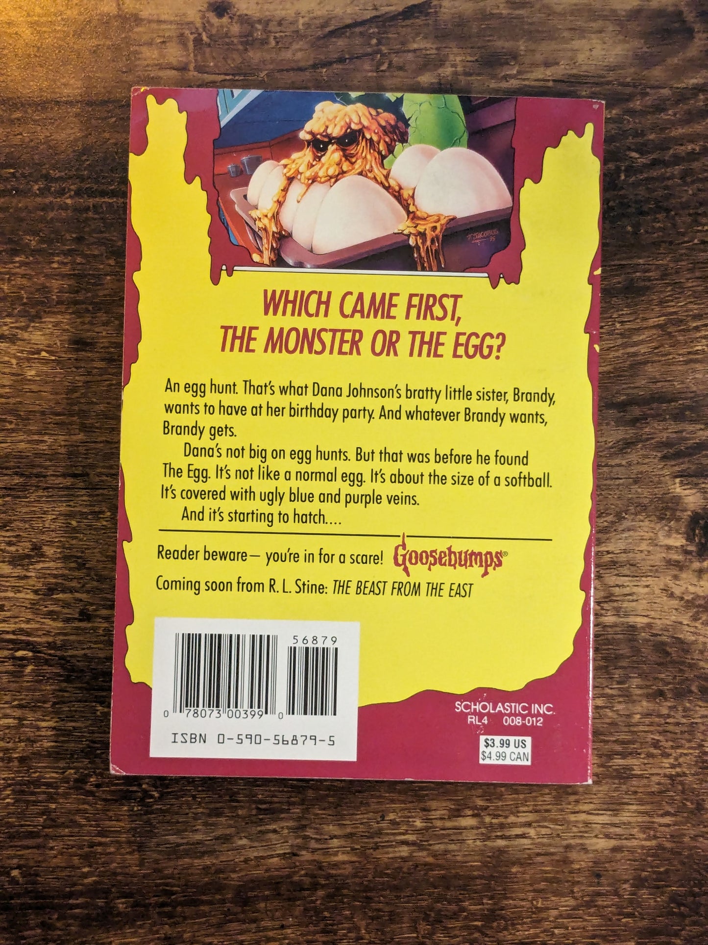 Egg Monsters from Mars (Goosebumps #42) by R.L. Stine - Vintage Paperback