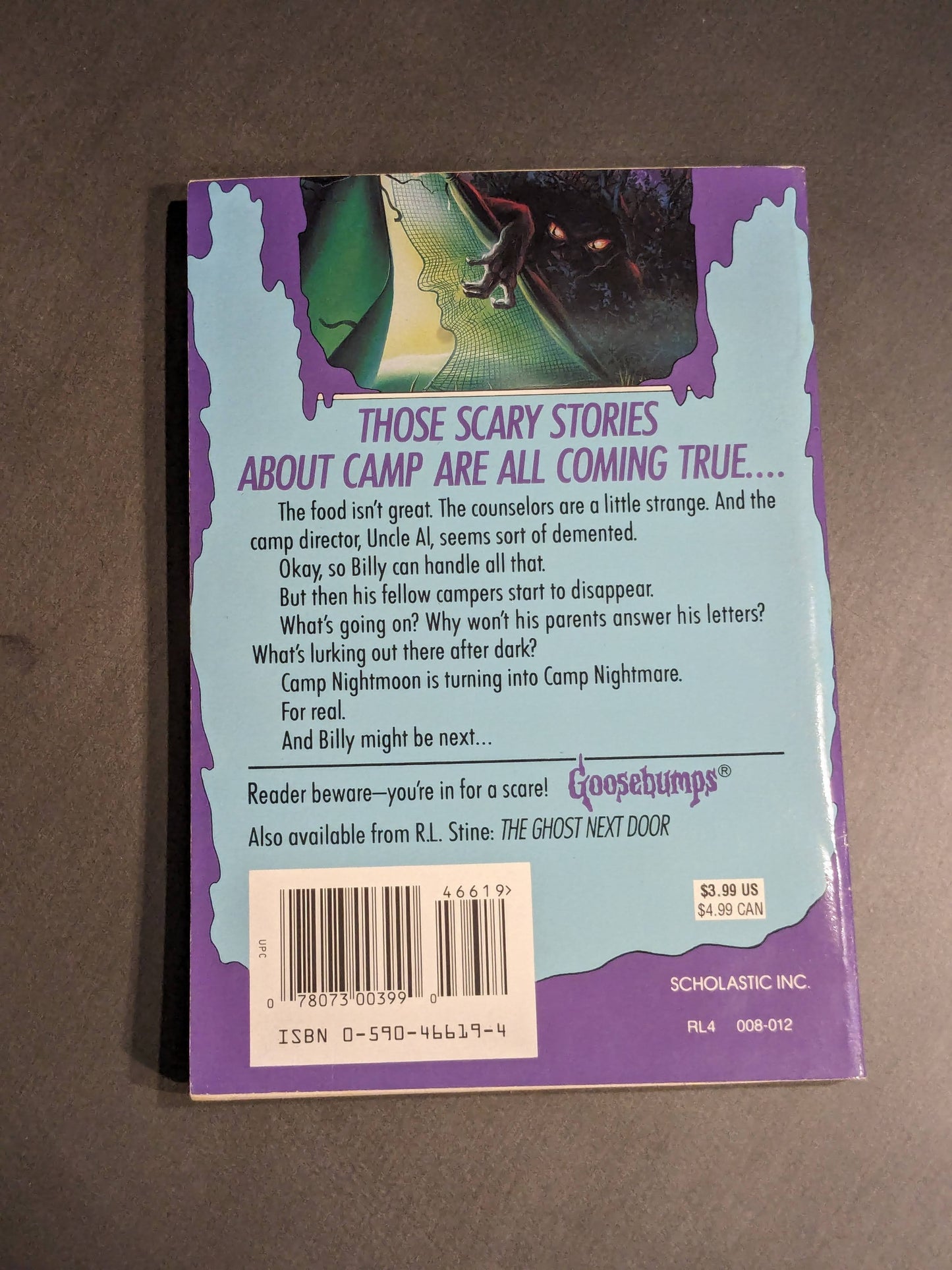 Welcome to Camp Nightmare (Goosebumps #9) R.L. Stine Vintage Paperback